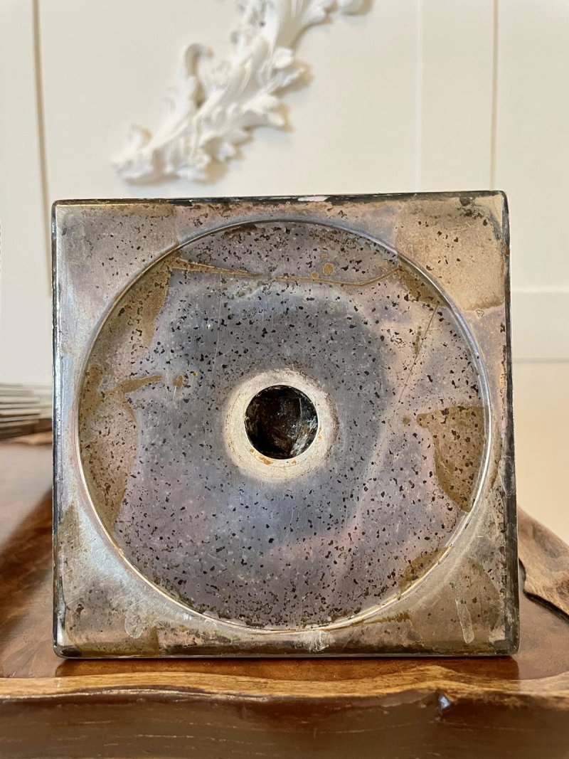 Antique Pair of Silver Plated Corinthian Candlesticks - Image 8